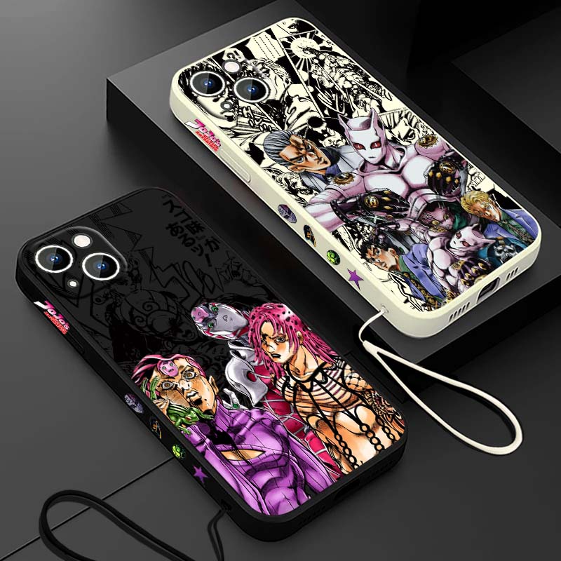 Apple Iphone 16 - Casing HP Cairan Tali Kiri Anime