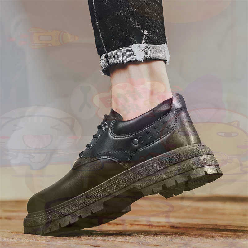 Luxury Lifestyle Goods - Sepatu Pria Tenis Pelatih Fashion Kulit
