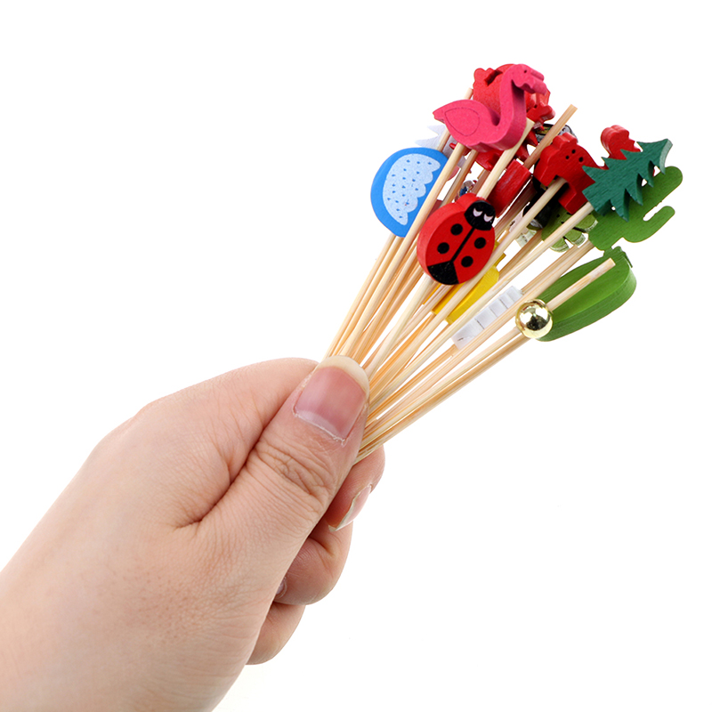 100pcs12cm Tusuk Sate Bambu Bu - Bamboo Cutlery Set ulasan dan harga